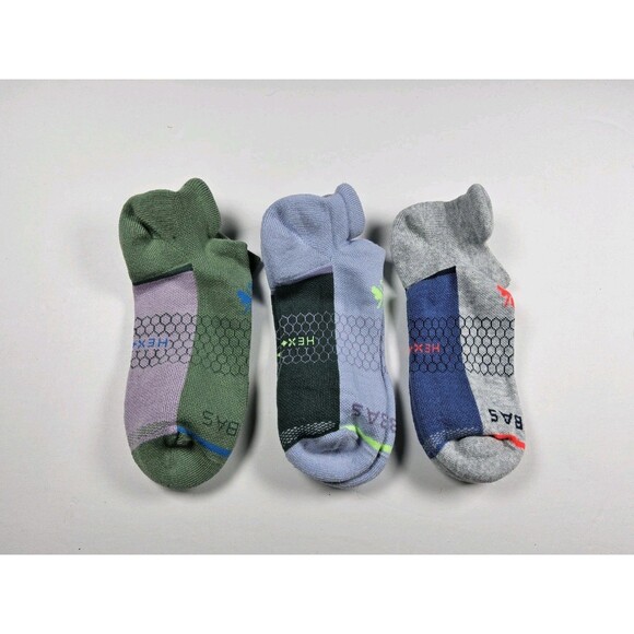 Bombas Hex-Tec Athletic Ankle Socks Lot Of 3 Pairs Size M - Picture 1 of 2